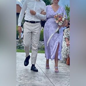 Lulu's Lavender Midi Dress